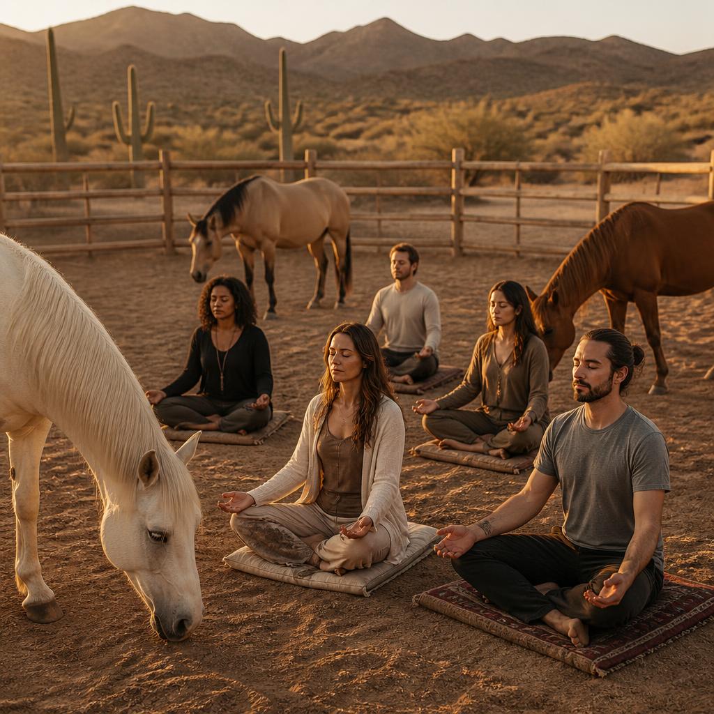 Meditación guiada por caballos