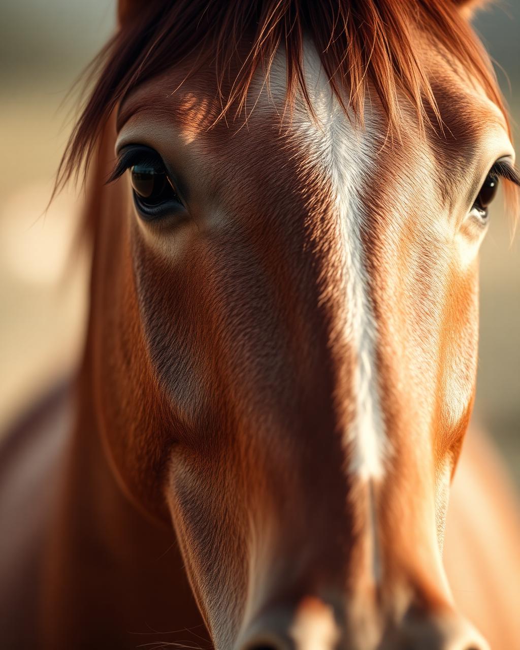 Retrato cercano de un caballo